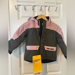 Ski-Doo Kids’ Minium Jacket Pink Grey Size 5